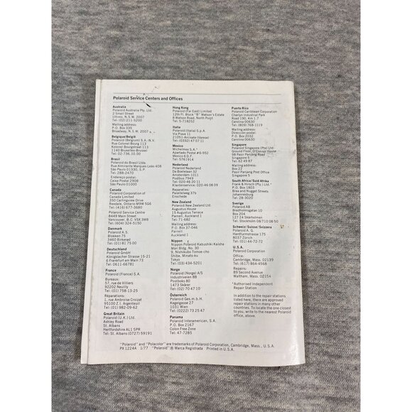 Polaroid EE-44 Manual Catalog Instant Camera Instruction Book Paperback - Picture 2 of 7